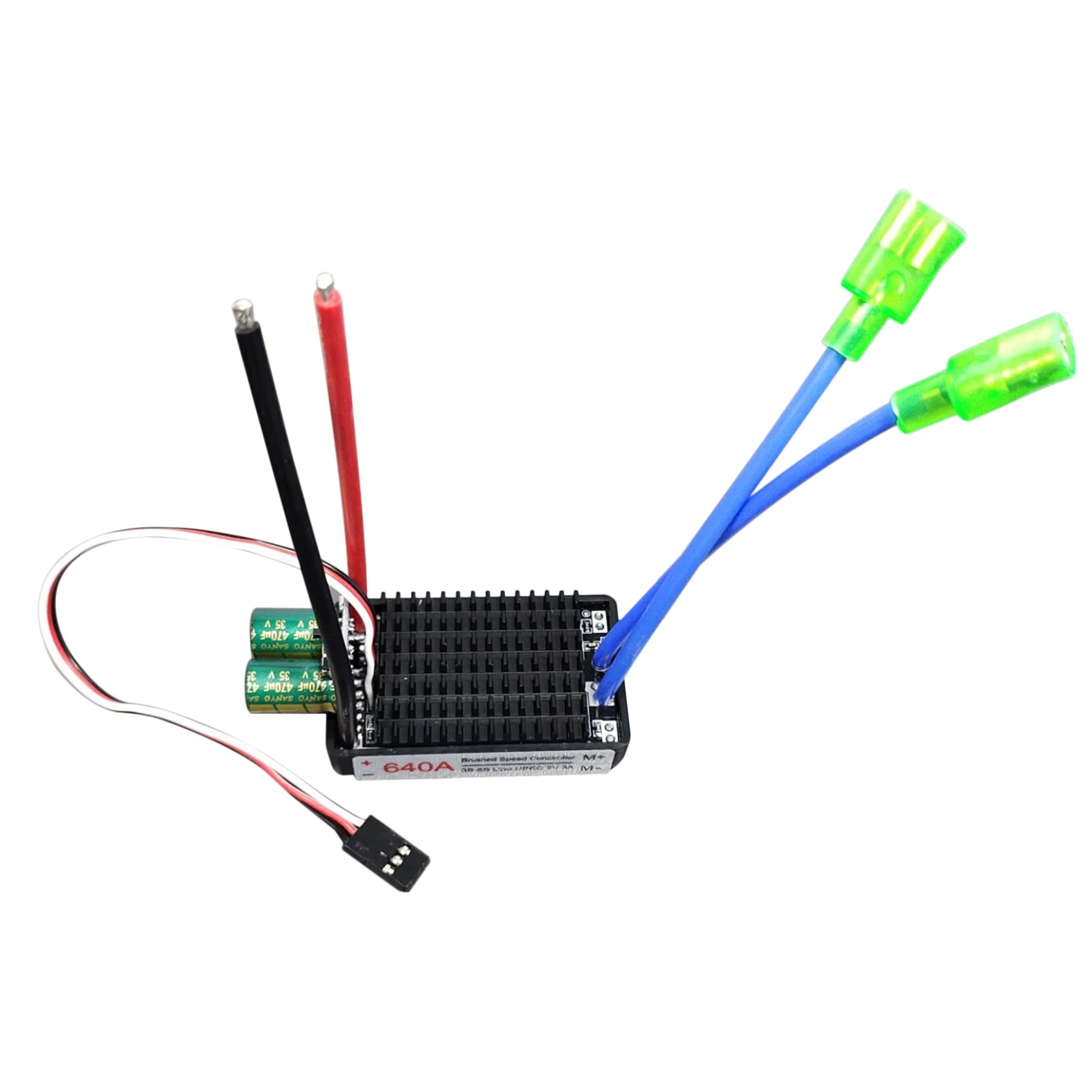 

High Power 12V-24V Waterproof Bidirectional RC ESC Brush ESC for RC Car and Boat 640A