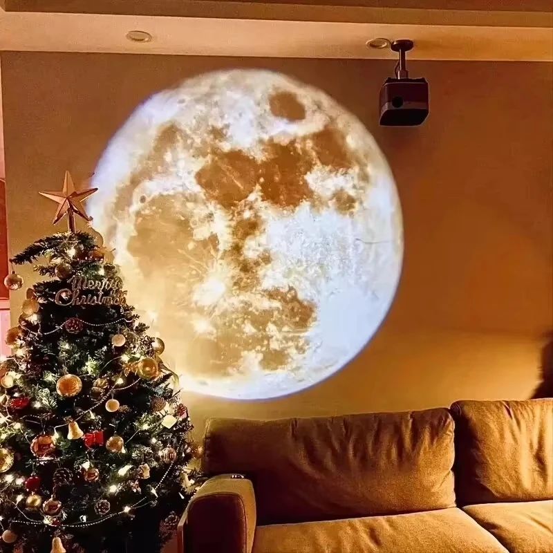 Lua terra projeção teto atmosfera luz céu estrelado lâmpada usb luz da noite romântico quarto decoração galáxia projetor 2025