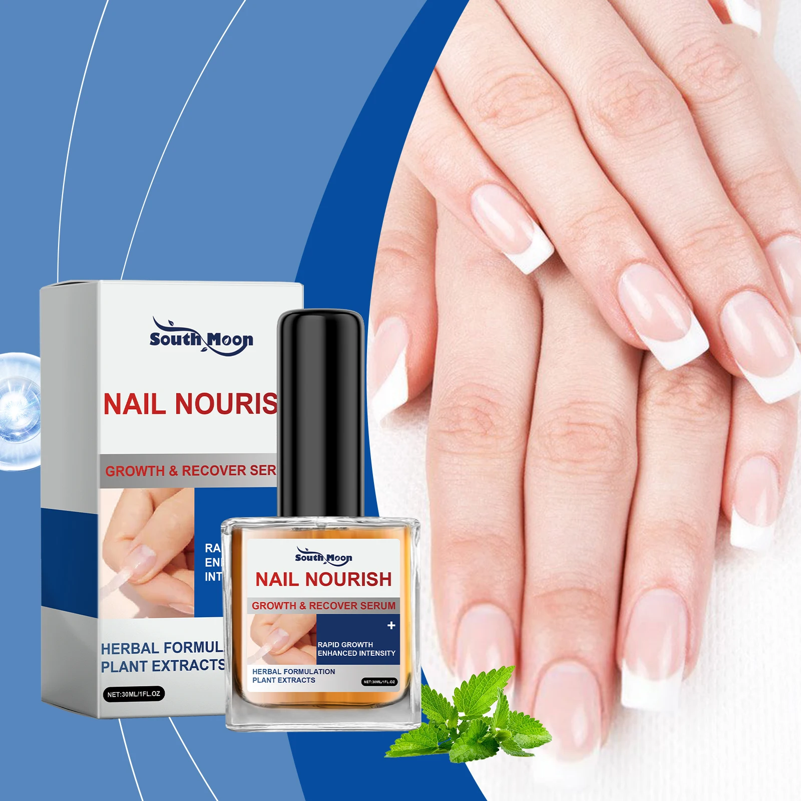 爪の成長血清 – ハーブ植物エキスによる迅速な爪の回復と強化トリートメント