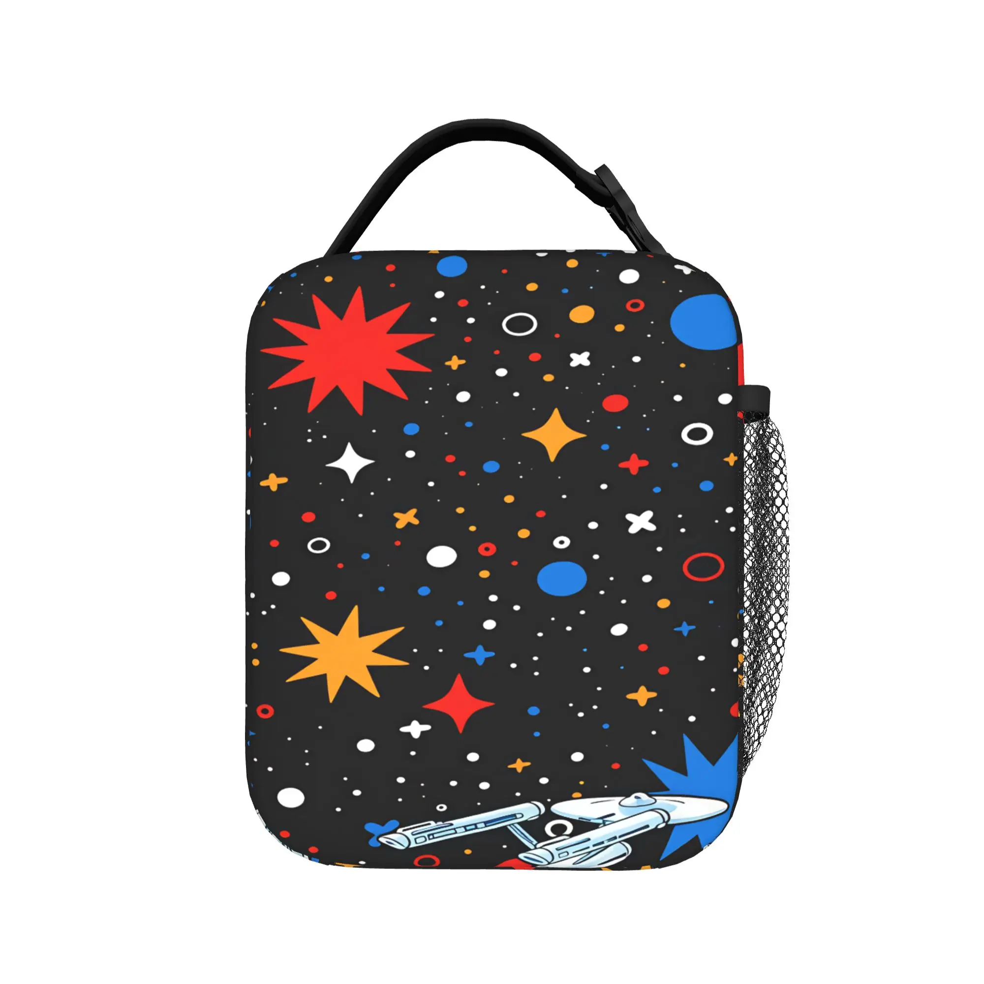 S-Star T-Trek Ship Movie  Lunch Bag  Fashion Lunch Box School Zipper Thermal Tote Handbags For Adult Oxford Print Cooler Bag