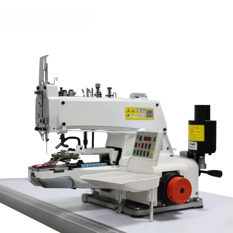 New 373 Motorized Button Attaching Machine Full-Automatic Flat (2/4-Hole) Mushroom Buttons Iron Plastic 550W Electronic