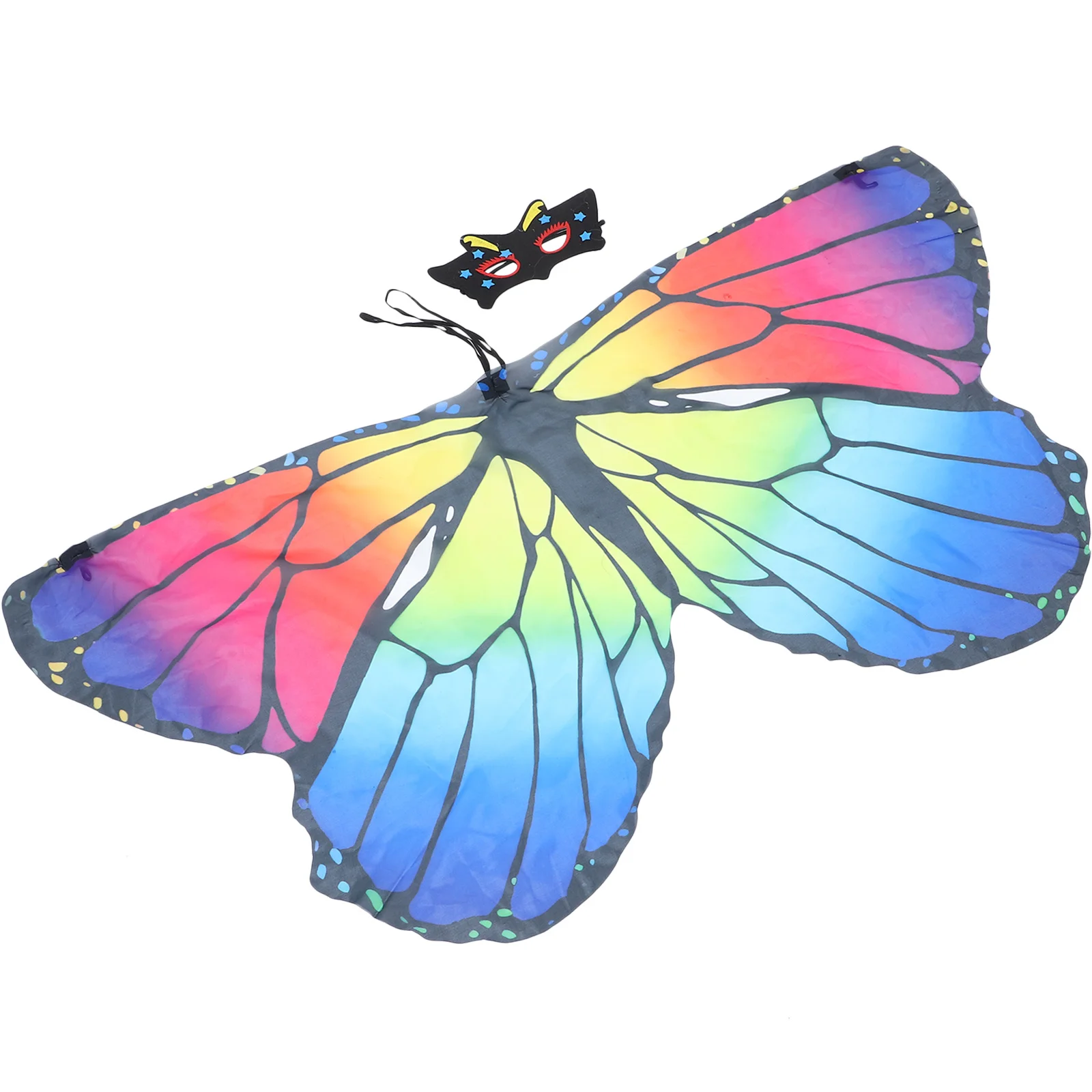 1Set Children Butterflies Wing Cape Costume Shawl Cosplay Supplies Halloween Party Fairy Dress Up Wings for Kids Festival