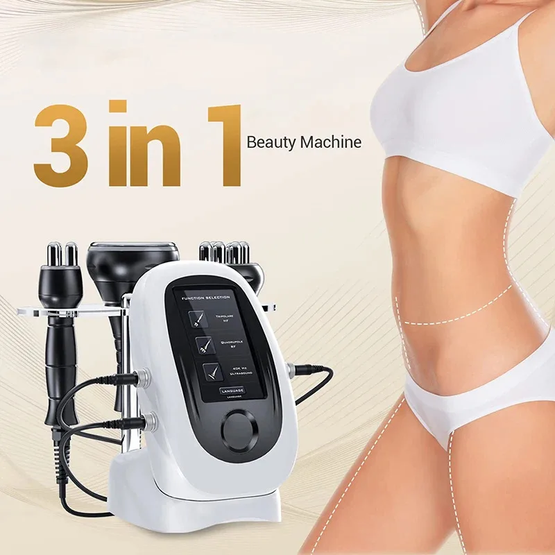 3 in 1 Ultrasonic RF Machine 80K Cavitation Multi-Polar Weight Loss Skin Rejuvenation Cellulite Massager Fat Reducer Device