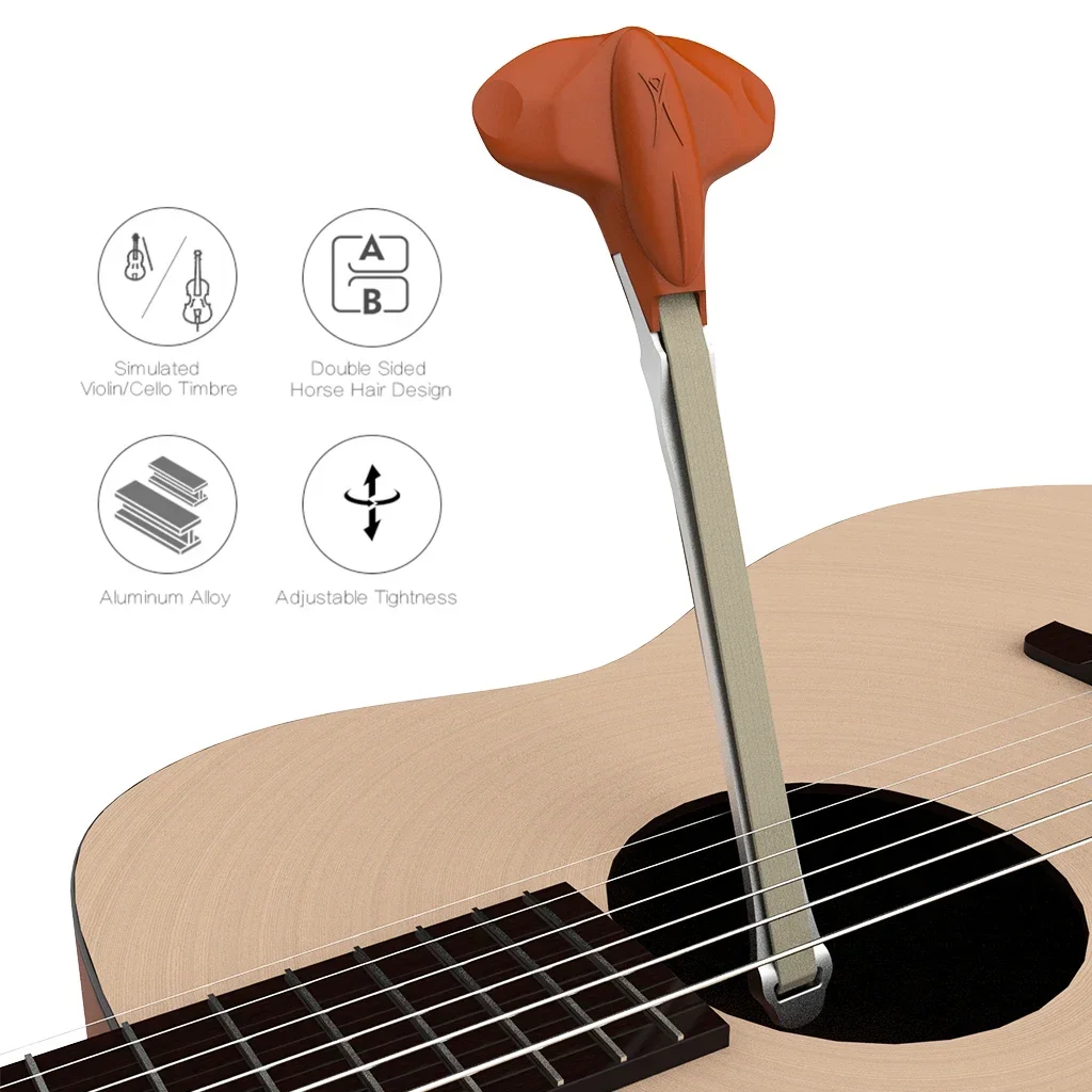 

Youlian Manta G-Bow Dual Sides Real Mongolia Horsehair Creative Design With Alloy Holder For Acoustic Guitar Banjo Bass YGB-07