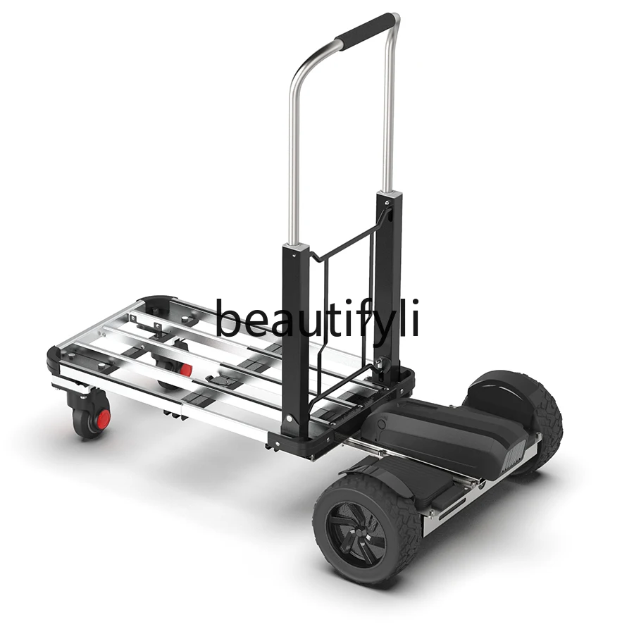 

Litbot small moving body feeling electric trolley truck folding pull goods stall warehouse trolley trolley express