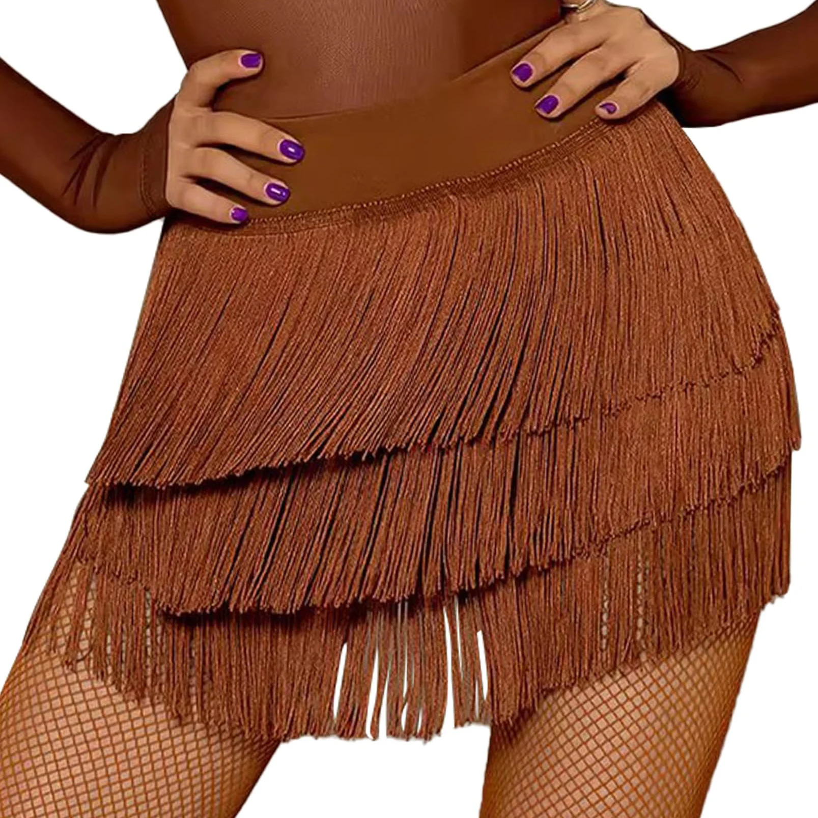 Spódniczki z frędzlami damskie do tańca latynoamerykańskiego, na festiwal, rave, seksowne szorty, spódniczka, dla dorosłych, salsa, tango, rumba, odzież do tańca towarzyskiego