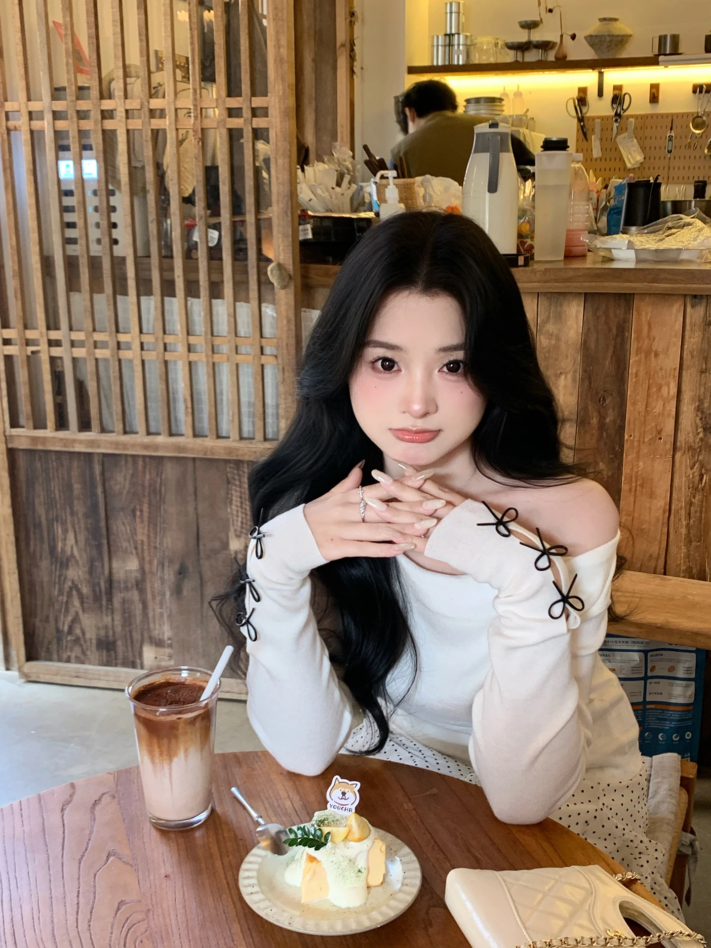 

Banana Knitted Sweater Women's Faionable One-oulder Bow Design Spring New Sle Sweet Sle Slim Fit Long Sve Top