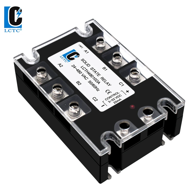 Three-phase Solid State Relay AC Control AC 10A 25A 40A 60A 80A 100A 120A 150A 200A DC Control AC 3 Phase SSR 25DA 40DA 380VAC