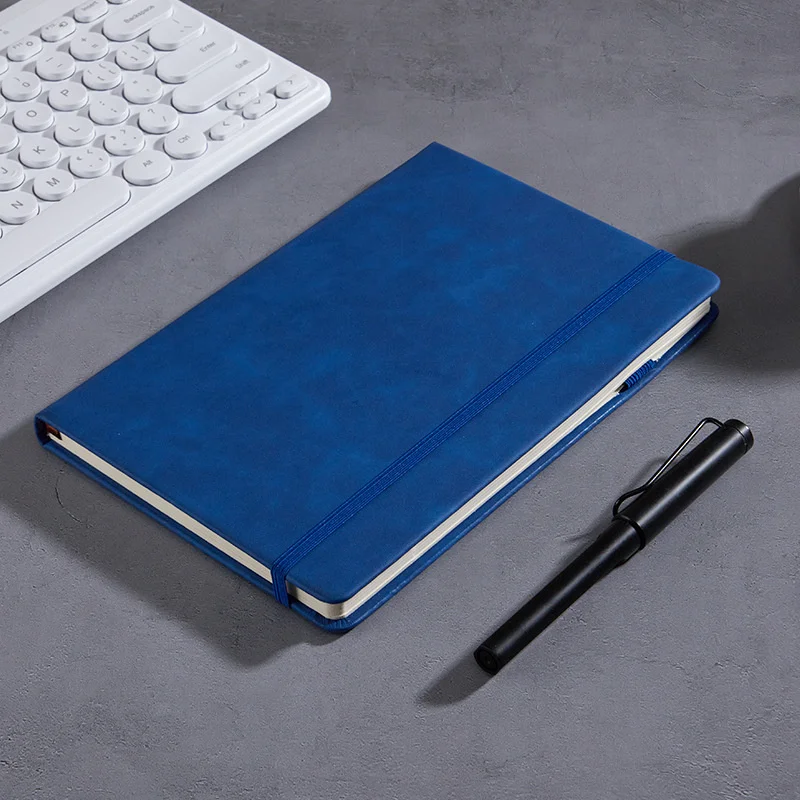 Business Notebook Soft Leather Cover Record Memo Notepad A5 Work Planner 100 Sheets 200 Pages diary Journal Stationery Supplies