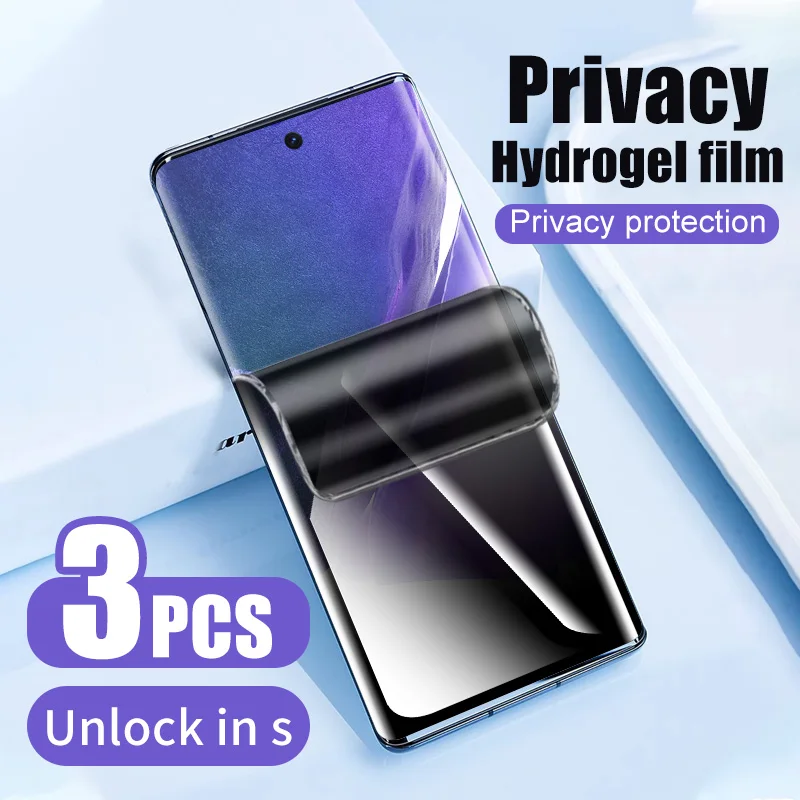 3Pcs Not Glass soft full cover Soft for Samsung Galaxy S24 S23 Ultra S22 S21 FE S20 S10 Plus Note 20 10 Privacy hydrogel film