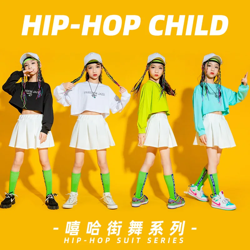 

Girls jazz dance clothing Fall kids hiphop hip Hop fashion trend set girls cheerleading costume