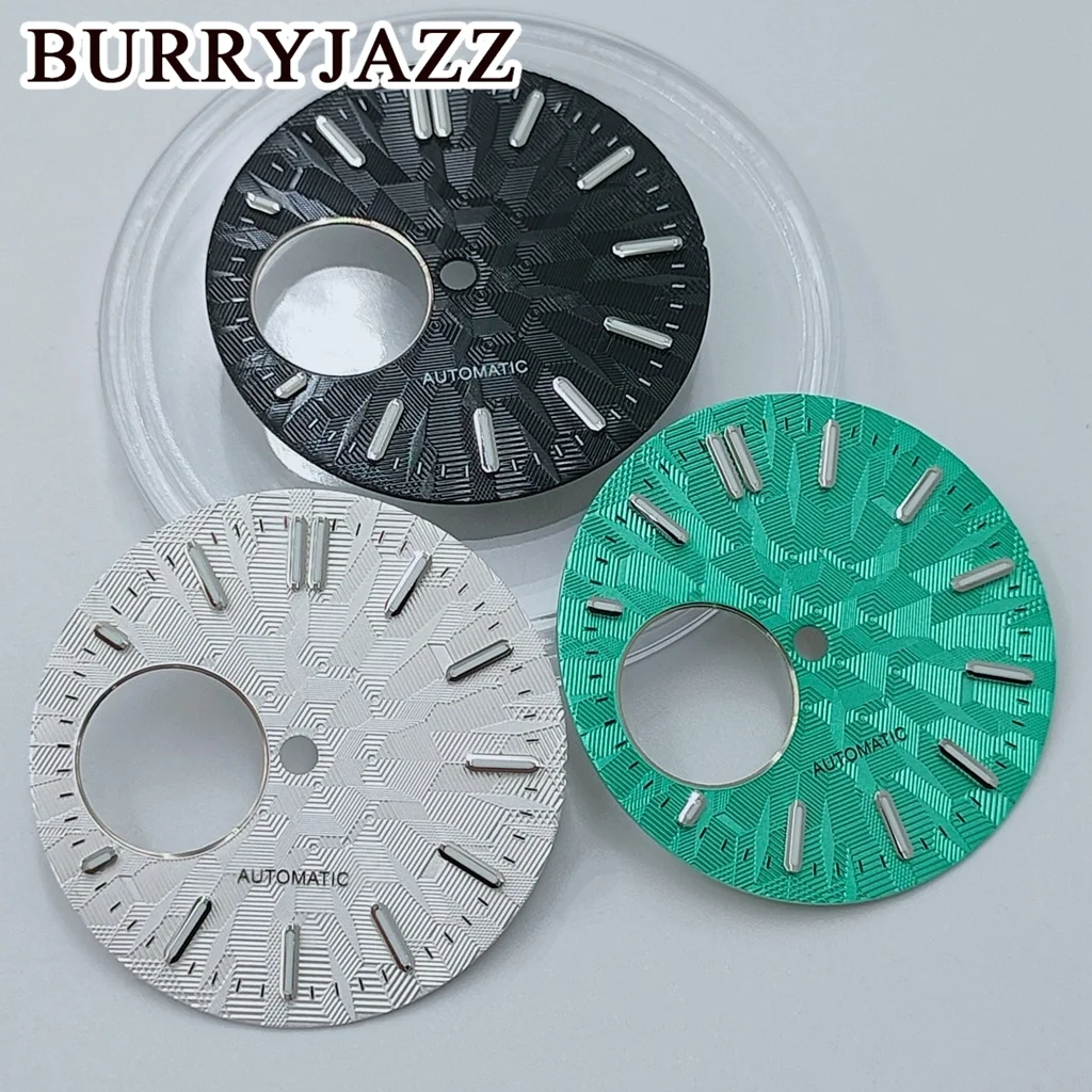 BURRYJAZZ 29mm/31mm No Logo NH38 Silver Black Blue Green Dark Green Dial Green Luminous Dial
