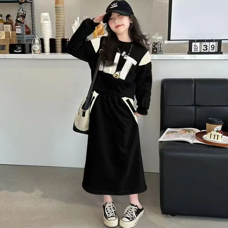 

Spring and Autumn Skirt Suit Set Korean Two Piece Clothes Girl 10 To 12 Years Old Children's Clothing Girls Kids Winter Outfit