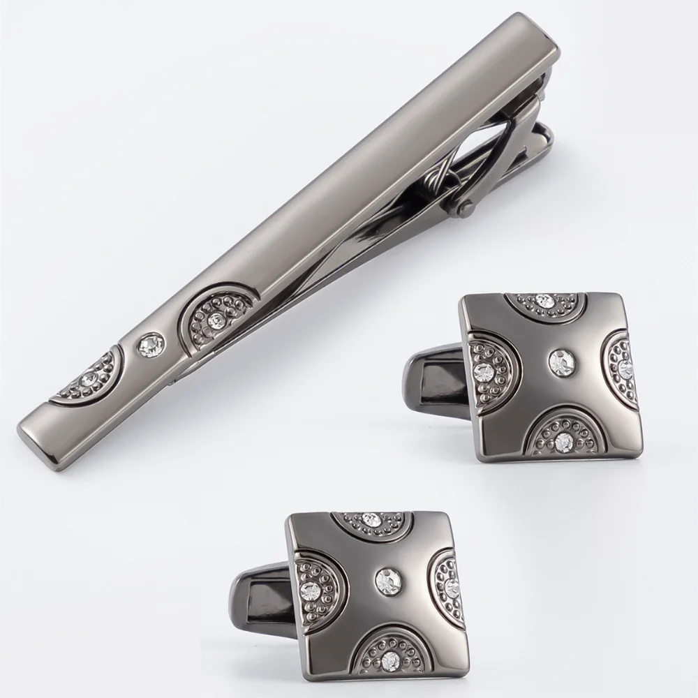 Zwart geplateerde retro krista - Tie Clip Set recensie en prijs
