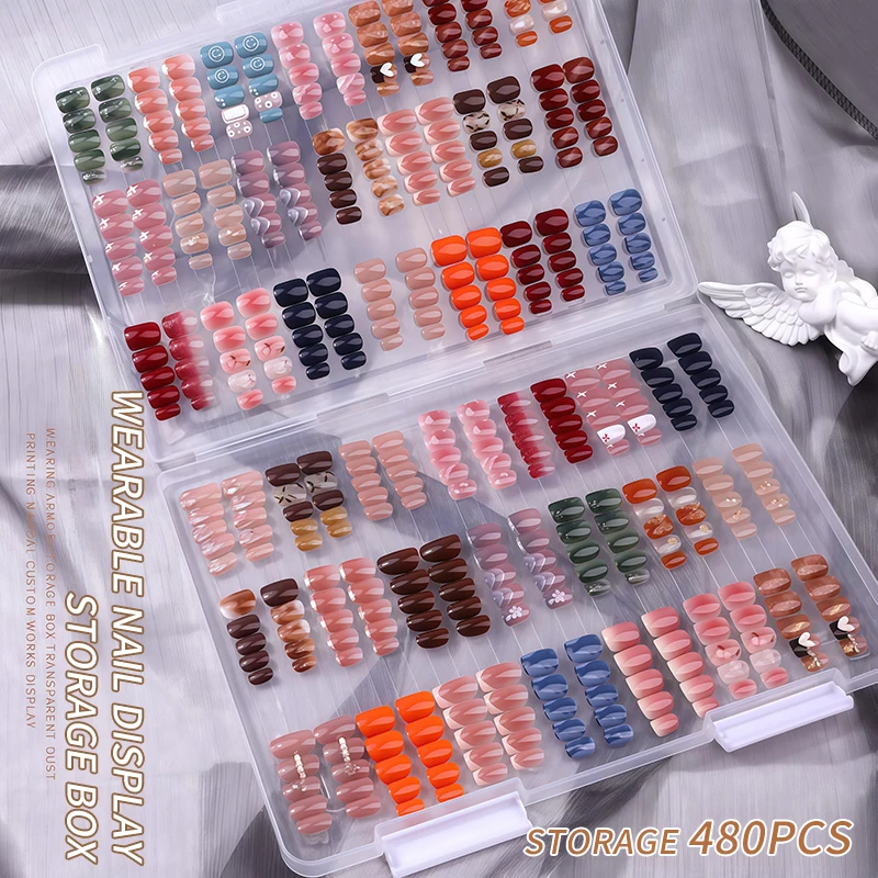 

Коробка для хранения ногтей, пакеты для накладных ногтей, упаковочные коробки для ногтей, органайзер для маникюра, аксессуары для ногтей, контейнер