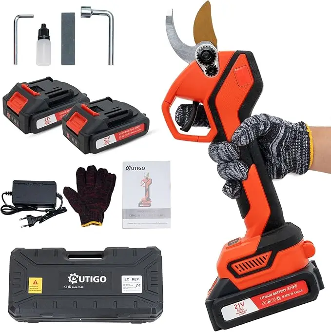 

21V Cordless Electric Bypass Pruner DIY Plastic Handle Anti-Slip Grip for Garden Use Fruit Trees
