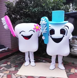 Tooth Mascot Costume Dentist Teeth Advertising Props Dental Care Cosplay Fancy Dress Suits For Health Education Role Play Suit