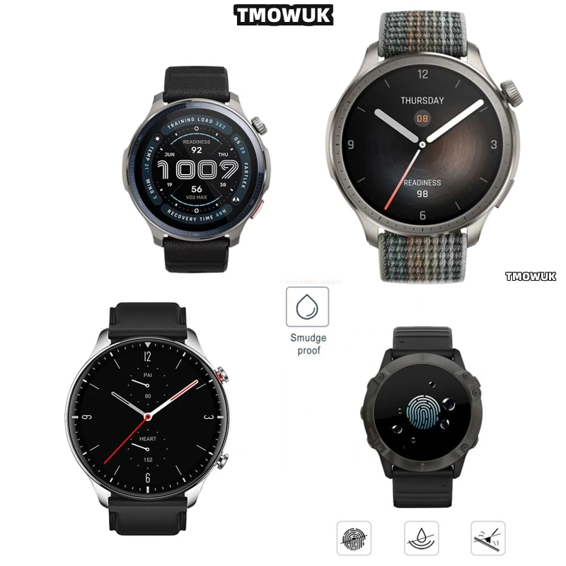 

For Amazfit GTR Cheetah Pro Active Edge Balance 2 Falcon - 9H Tempered Glass Anti-Scratch HD Clear Screen Protector