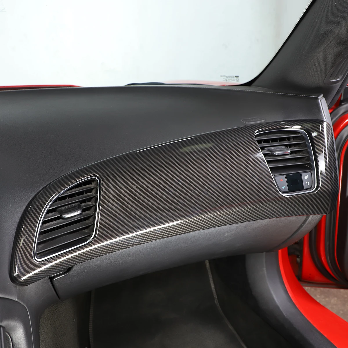 

Для Chevrolet Corvette C7 2014-2019: накладка на рамку воздуховода пассажирского сиденья центральной консоли из ABS-пластика, аксессуары для автомобиля