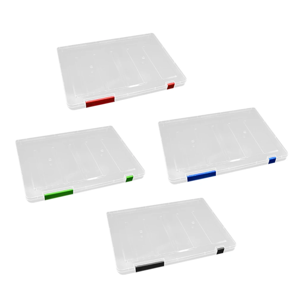 4 Pcs Folder Storage Box Organizer File Sorter Case Paper Rack Document Container Holder Clear Plastic Office