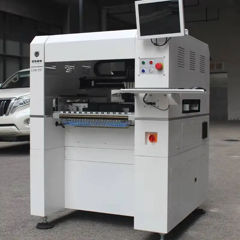 50フィーダー垂直型CHM-551 LEDライト組立ラインミニピックアンドプレース機（7カメラとガイドスクリュー付き）