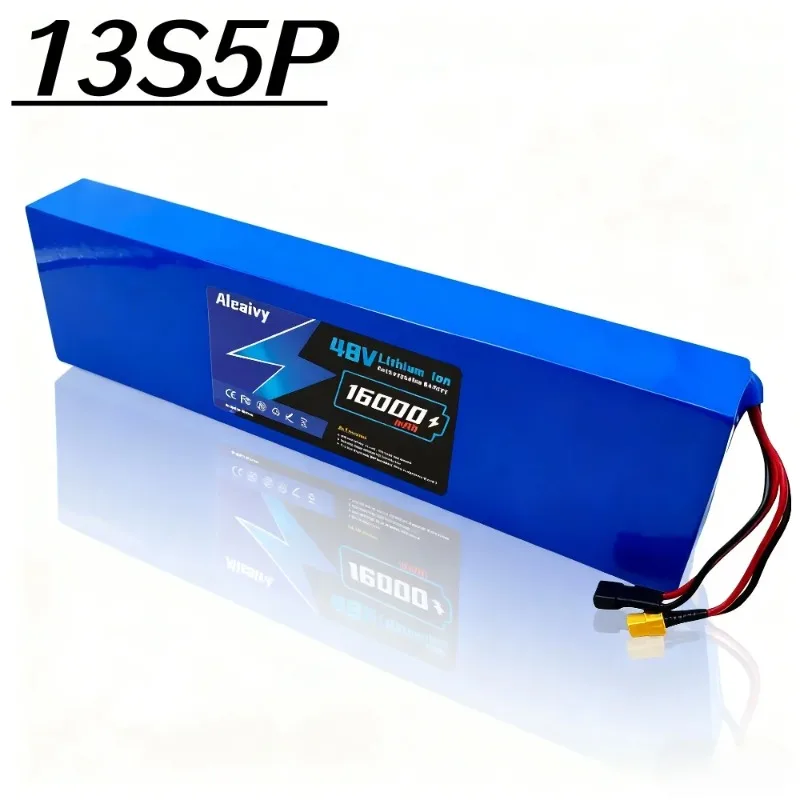 

13S5P 48V 16Ah lithium battery pack 700W high-power with built-in BMS for Motorcycle, scooter, Bike MotorReplace battery.