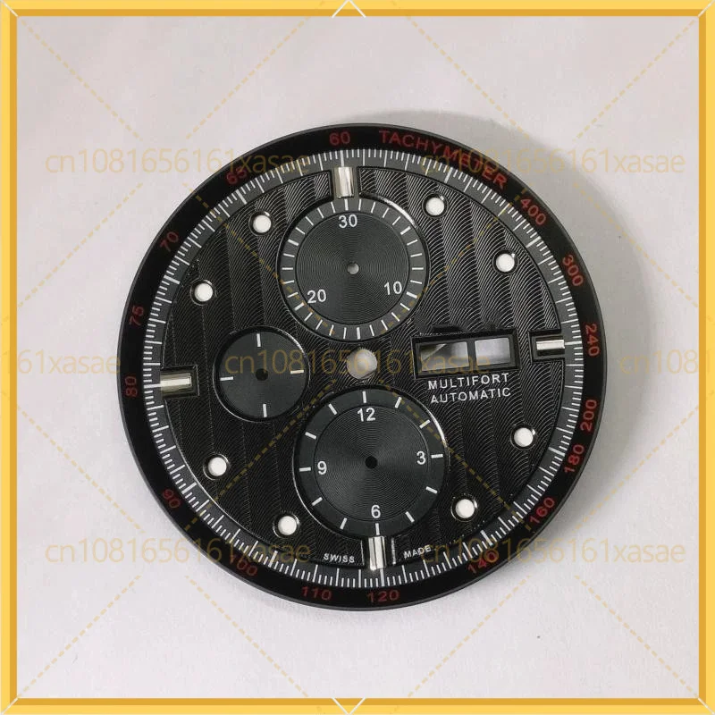 Watch Dial For MIDO Multifort M005614A, Fit ETA 7750 Movement, Black & White Dial