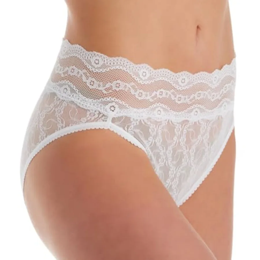 

b.tempt'd Women's Women's Lace Kiss Full Coverage Hi Leg Brief Panty, 978382