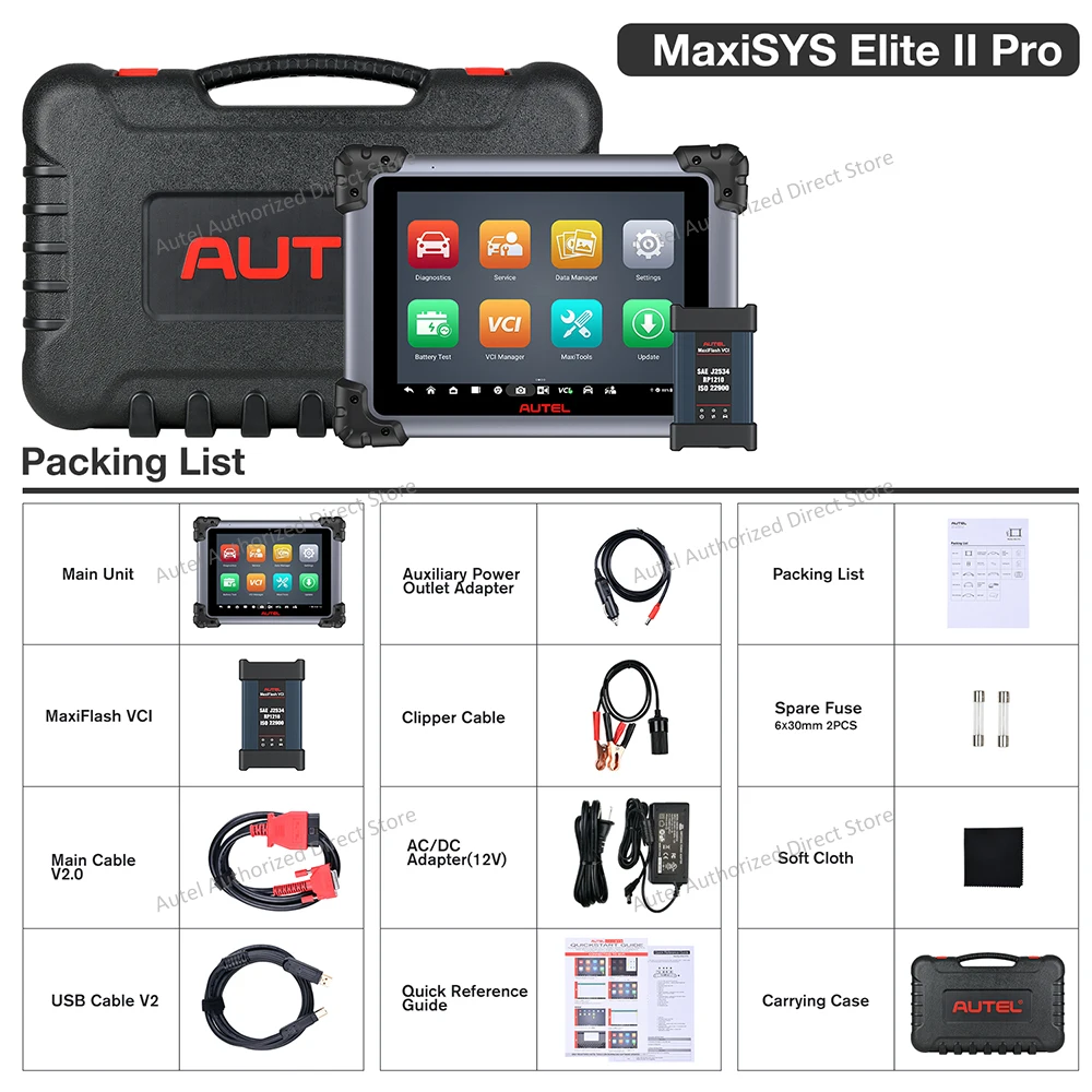 Autel MaxiSys Elite II PRO diagnostische scanner J2534 programmeer- en coderingstool, 38+ resets actieve test, CANFD &DoIP, AutoScan 2.0