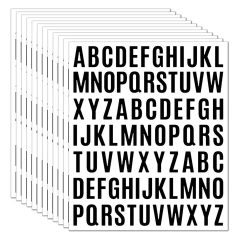 5Pcs/set 1 or 2 inch Creative Functional Planner Sticker Vinyl Waterproof Colorful Letter Sticker For DIY Cup Laptop Price Tag