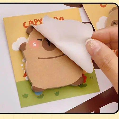 Kawaii Cartoon Capybara Sticker Capybara shaped sticky notes cute self-adhesive Kapibala Cute Kids Animal Sticker Toys Gift image 5