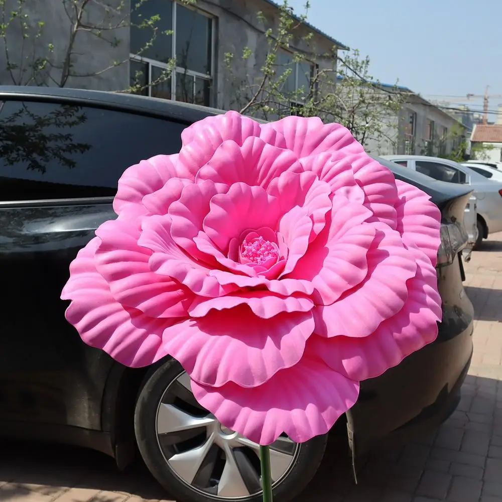 New 50cm PE Artificial Peony Window Display Giant Simulation Peony Flower Photo Props Background Wall Decoration Fake Flowers