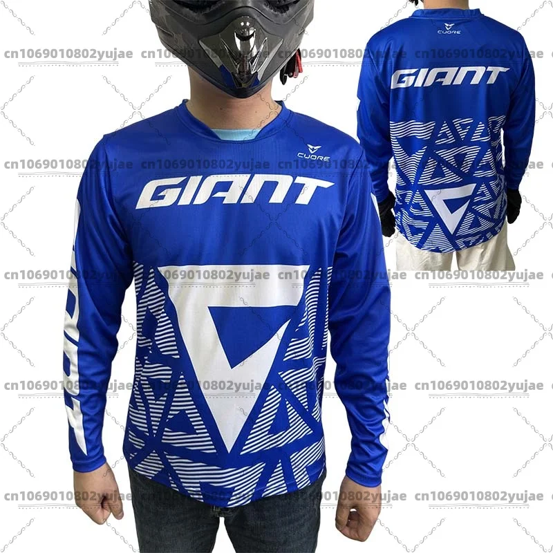 

giant mtb jersey men's motocross downhill jersey BMX enduro quick-drying T-shirt mountain bike long-sleeved shirt