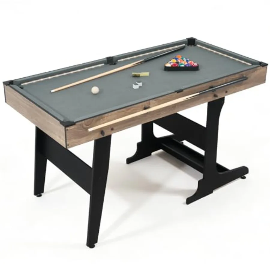 

Бильярдный стол с шарами, киями, мелом, щеткой и треугольником, компактный аркадный игровой стол для гостиной и игровой комнаты