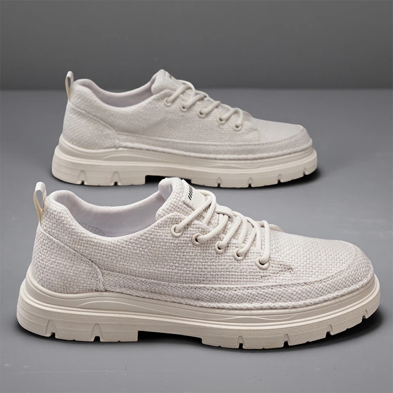 

Men's Canvas Shoes Summer New Style Breathable Workwear Slip-On Sports Shoes Casual Leisure Fashionable Linen Work Shoes