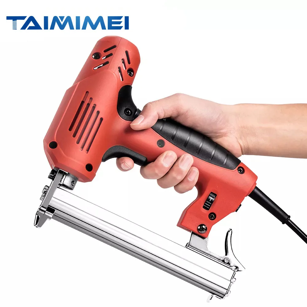 TAIMIMEI Electric Nailer 2 in 1 Staple Gun Framing Tacker U-Shaped Straight Nail Gun 1022J/F30/422J 6 speed Woodworking Tools