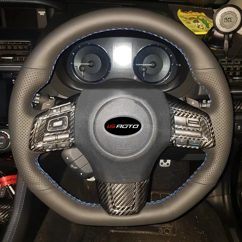 Genuine Nappa Leather Hand Stitched Steering Wheel Cover for Subaru WRX STI Levorg STI 2014-2021 Steering Wheel for Wrap