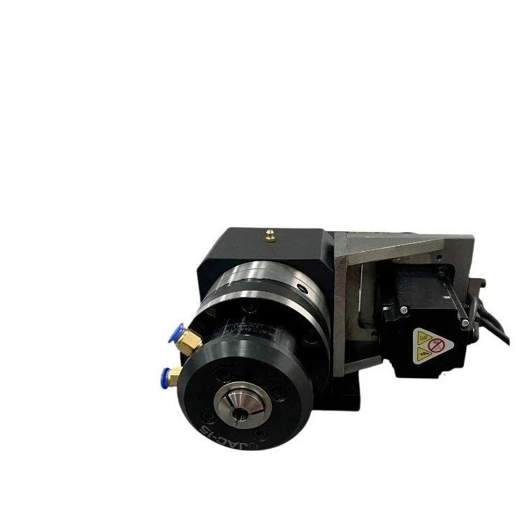 -15 small lathe hollow rotary chuck with motor drive rotating pneumatic chuck fixture