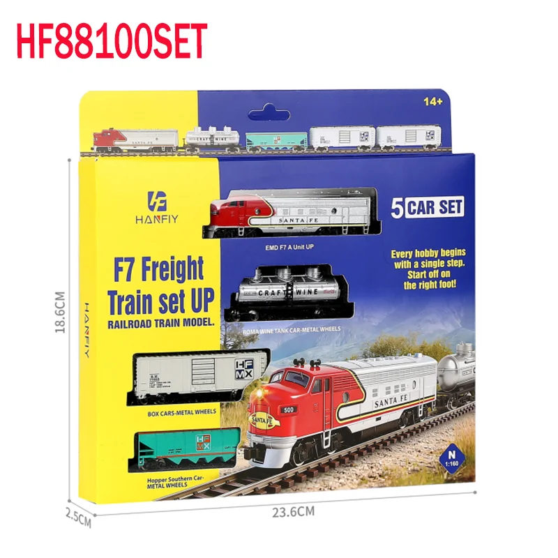 

Diecast 1:160 Scale FP-7 Alloy Train Carriage Set Model Simulation Toy desktop Collection Gift Static Display