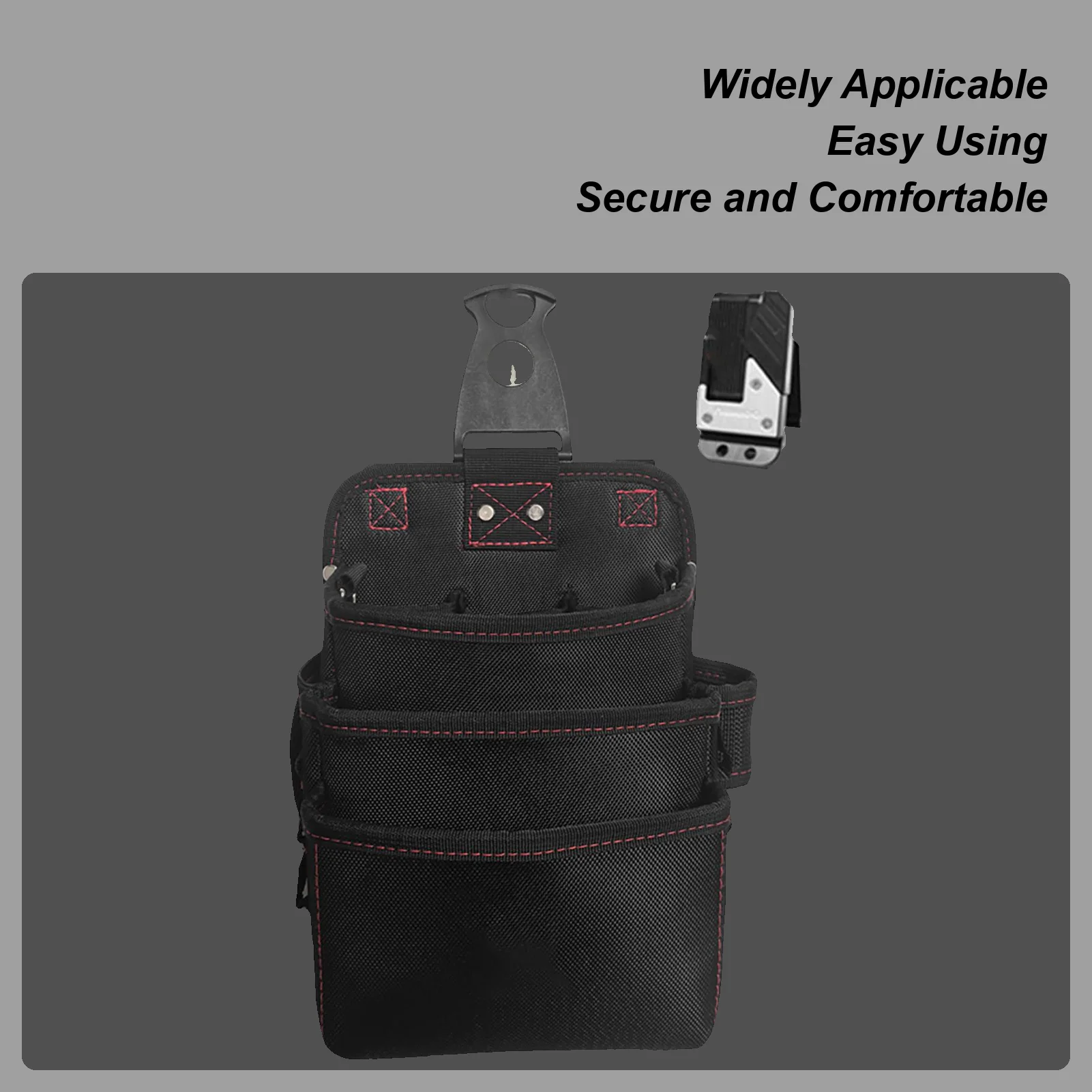 Tool Belt 3-Layer Waterproof Oxford Fanny Organizer Work Belt Pouch For Electrician Construction Work Carpenter Garden Mechanic