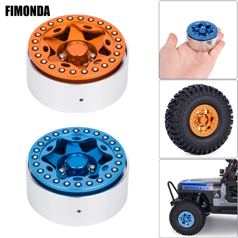 ล้อแม็กซ์ขอบล้ออลูมิเนียมอัลลอยด์ CNC ขนาด 1.9 นิ้ว สำหรับรถ RC Crawler ขนาด 1/10 รุ่น Axial SCX10 TRX4 TRX6 D90 Redcat Gen8 D110 และ Tamiya