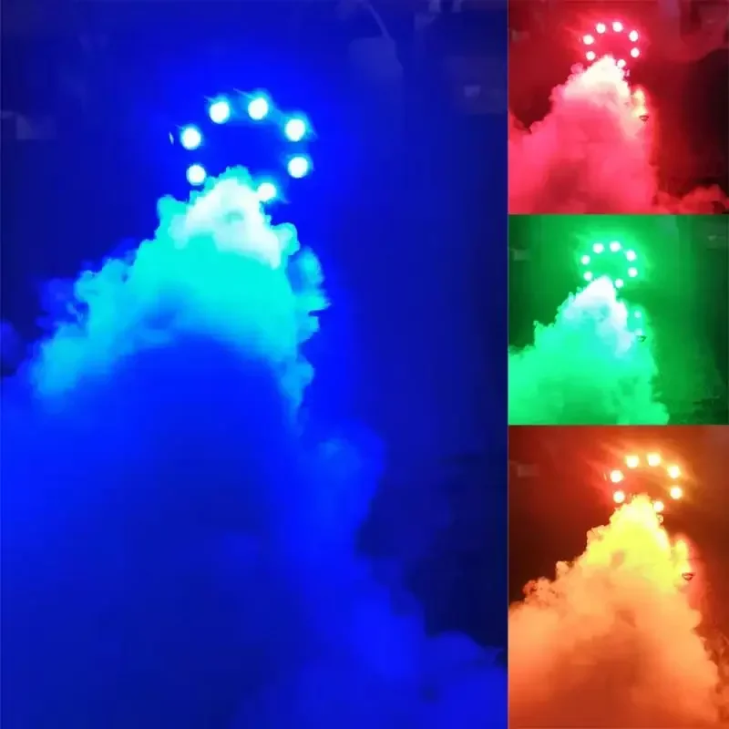 Disco Colorful Smoke Machine 500W LED Remote Fogger Ejector Dj Christmas Wedding Party Stage Light Effects Fog Machine