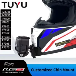 TUYU Premium Customized LS2 FF358 801 396 MX701CNC Aluminium Helmet Chin Mount for GoProMax Hero11 10Insta360 Camera Accessories