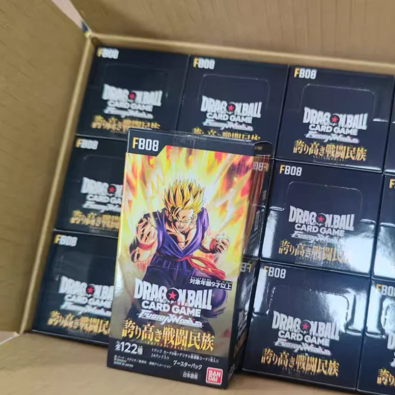 Véritable BANDAI DRAGON BALL SUPER jeu de cartes FUSION monde fier guerrier course FB08 TCG cartes de Collection