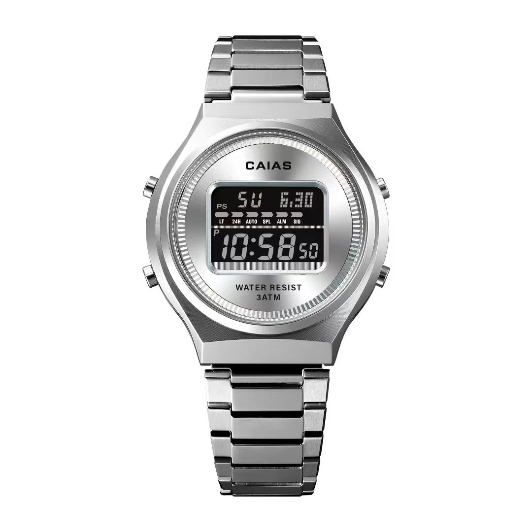 G-SHOSU Unisex Watch, Round Dial, 2100 Sports Digital Quartz Watch, Full-Featured, World Time, LED Dual Display - view 3