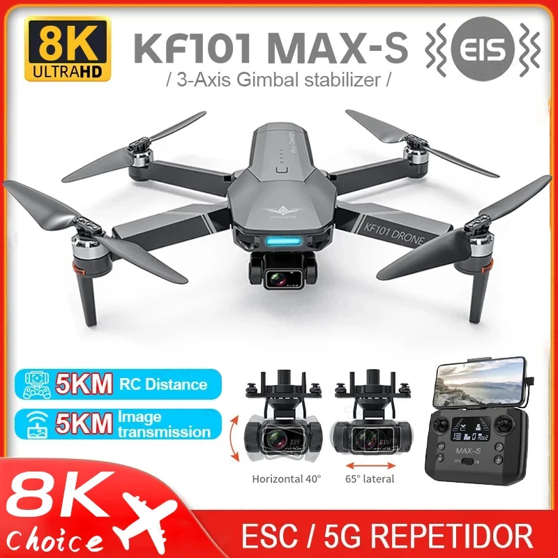 

KF101 Max-S GPS Drone 8K Professional HD Camera FPV Dron 3-Axis Gimbal Foldable Obstacle Avoidance RC Quadcopter Drone