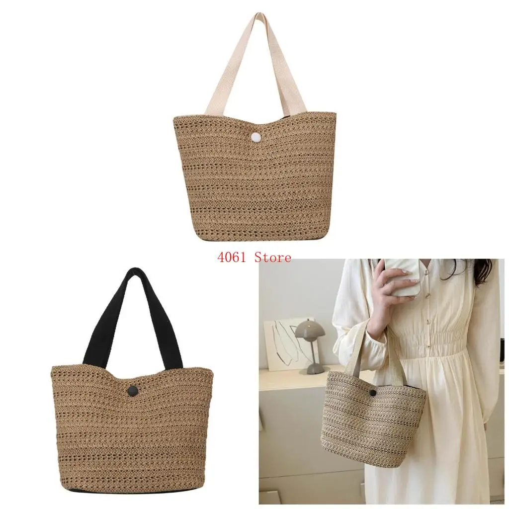 

Practical Lunch Bag Bohemian Straw Handbag Beach Bags for Outdoor and Shopping