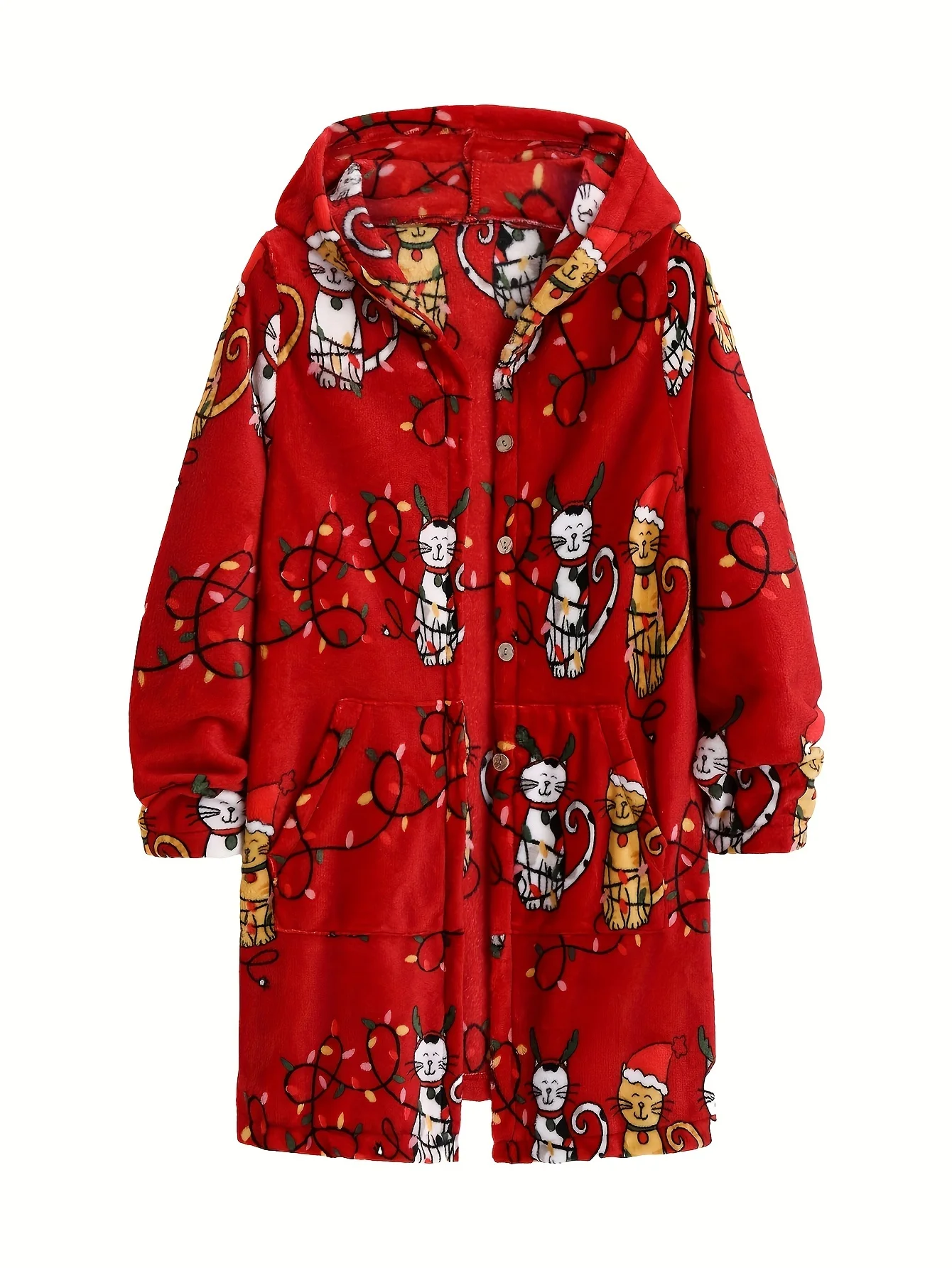 معطف فروي عصري بتصميم كرتوني لعيد الميلاد لعام 2025 مع غطاء محرك السيارة للنساء أزياء أداء الهالوين لخريف وشتاء #1