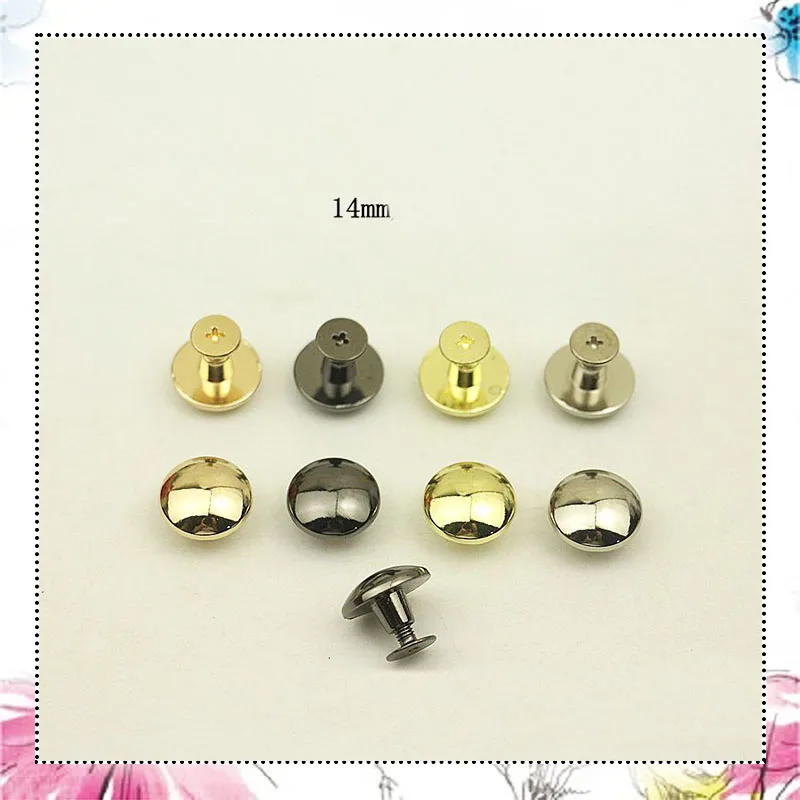 

30Pcs 14mm Mushroom Rivet Screw Bag Clothes Hardware Handbag Decorative Studs Button Nail Metal Buckles DIY Accessories