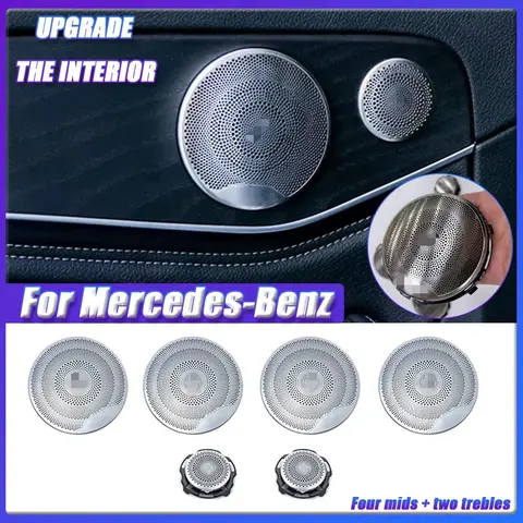 메르세데스-벤츠 C Glc E 클래스 W205 W213 X253 2015-2021 자동차 도어 오디오 라우드 스피커 보호 커버 트위터 미드 레인지 트림 뚜껑